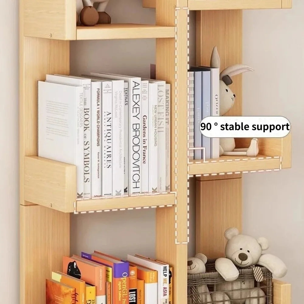 Multi Layer Bookshelf Floor Standing Minimalist Storage Rack Doll Display Rack Household Wall Mounted Partitioned Storage Rack