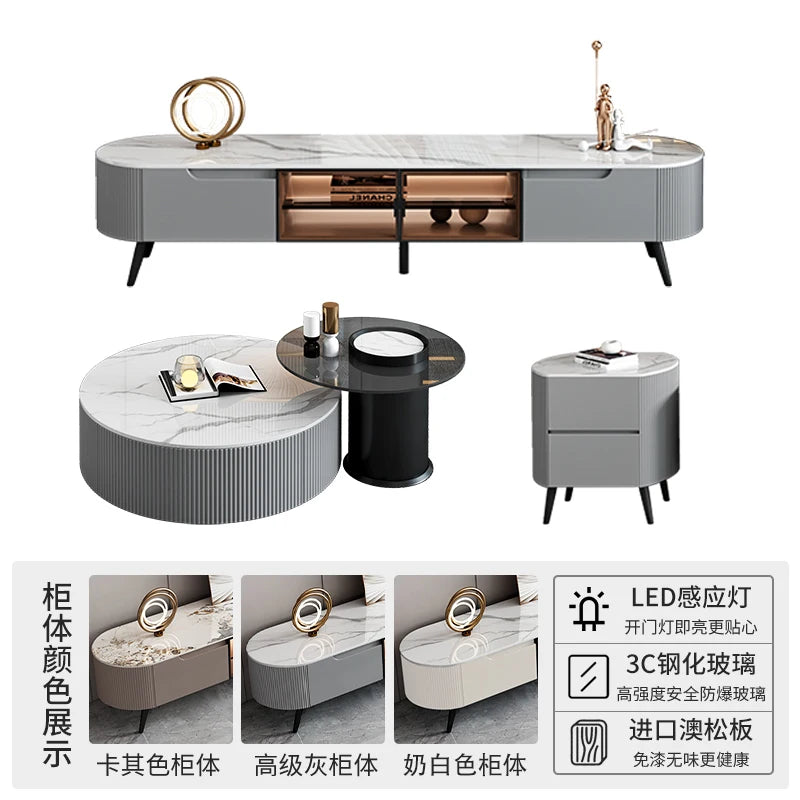 Living Room Coffee Table Modern Designer Storage Luxury Side Table Unique Minimalist Service Mesa Auxiliar Home Furniture