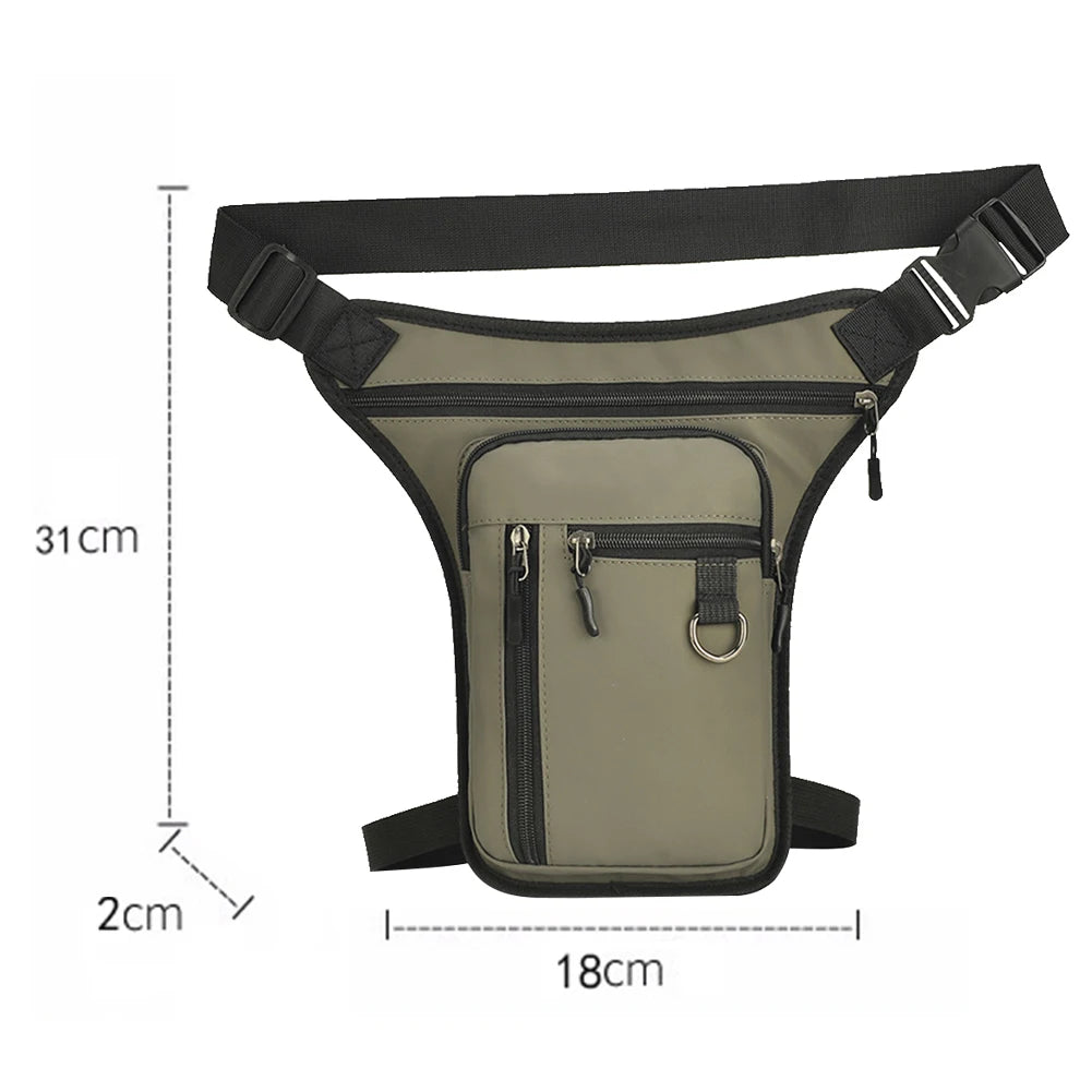 Men Drop Leg Bag Waist Bag Waterproof Men Fanny Pack Phone Purse Motorcycle Riding Shoulder CrossBody Thigh Hip Belt Waist Bags