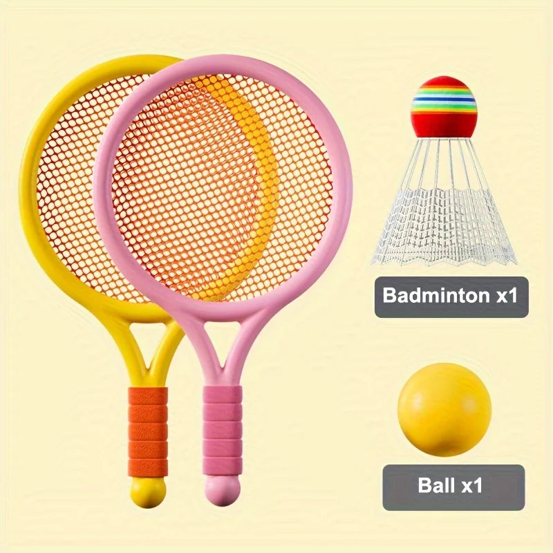 sports tennis racket interactive game Badminton racket indoor and outdooractivity parent-child interaction puzzle toy ball