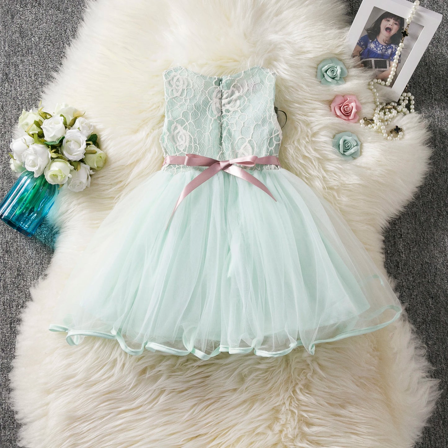 2025 New Baby Girl Dress for 2-6 Years Backless Kids Birthday Princess Dresses White Elegant Girl Wedding Party Banquet Gown