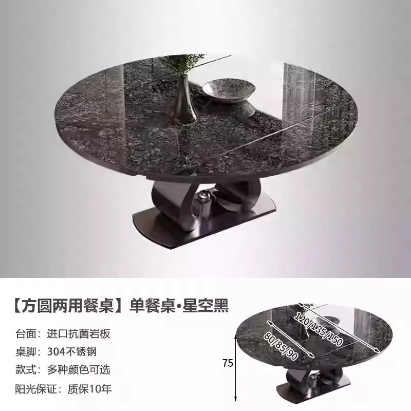 Extendable Trendy Dining Table Modern Nordic European Luxury Dining Tables Hidden Minimalist Mesa De Comedor Dining Furniture