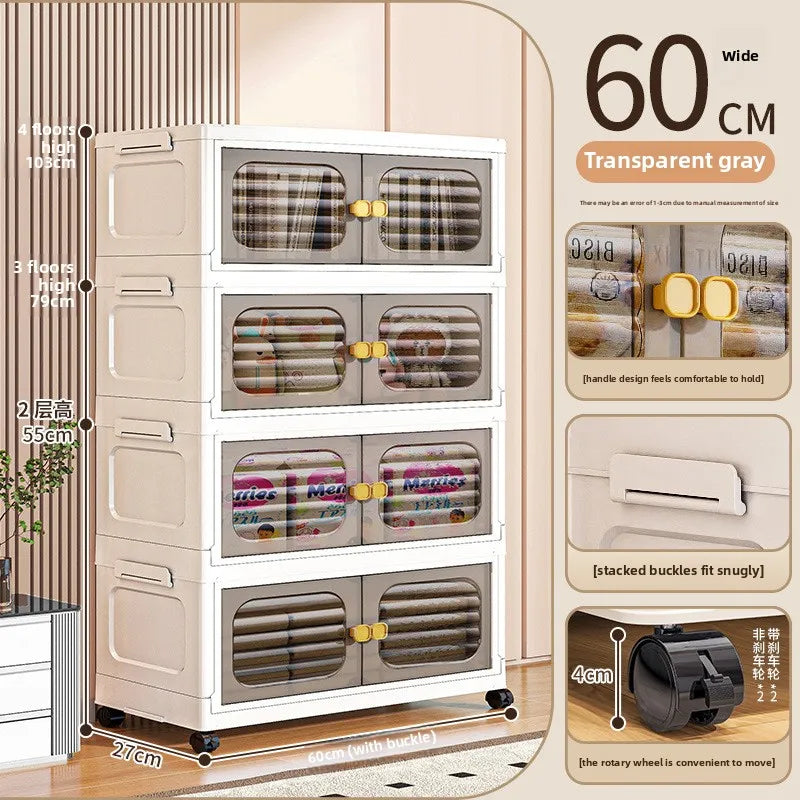 Household living room, toy cabinet, storage rack, storage cabinet, folding storage box, snack cabinet, finishing box.