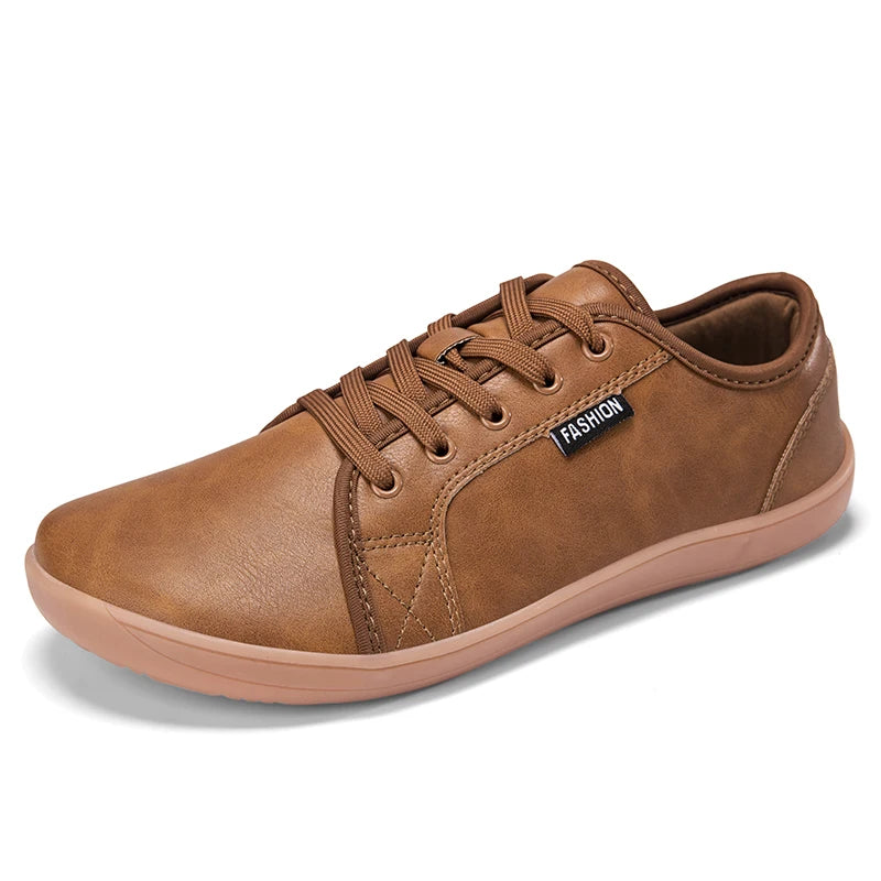 New Minimalist Shoes for Men Women Wide Toe Barefoot Zero Drop Shoes Casual Artificial Leather Lightweight Walking Sneakers