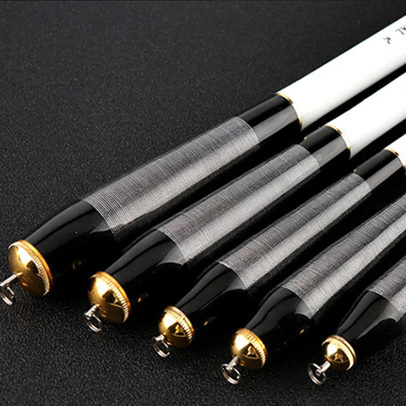 1.5m/1.8m/2.1m/2.4m/2.7m/4.5m Retractable Fishing Rod Spinning Fly Carp Feeder Carbon Fiber Pesca Mini Travel Rod Reel Seat