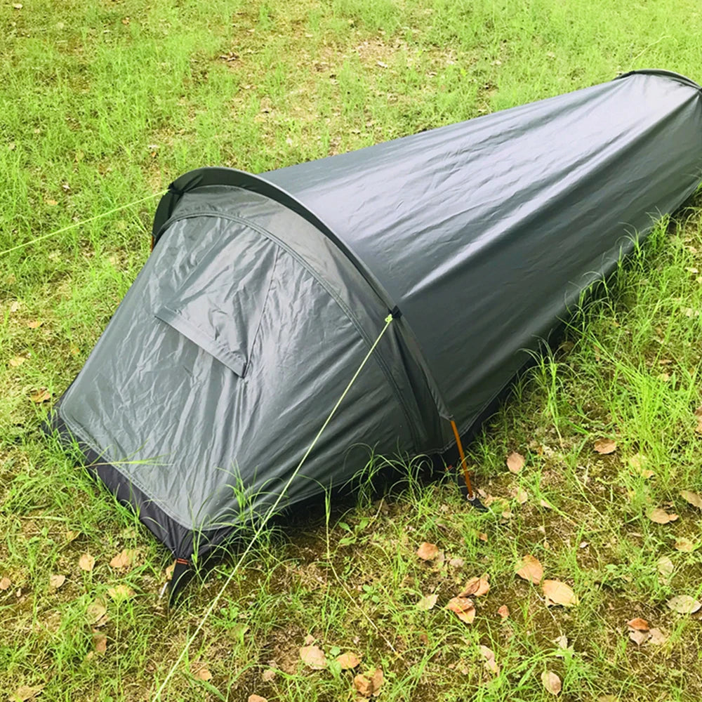 Backpacking Tent Outdoor Camping Sleeping Bag Tent Lightweight Single Person Sleeping Tent for Outdoor Camping Travel Hiking