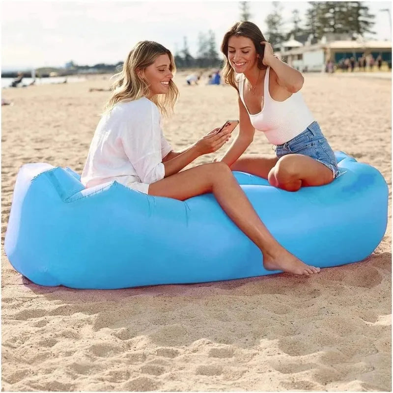 Sofa beach, 200 * 70cm sofa air sofa beach, air sofa, sofa air sofa, and bag, travel, camping, music festival (blue sky)