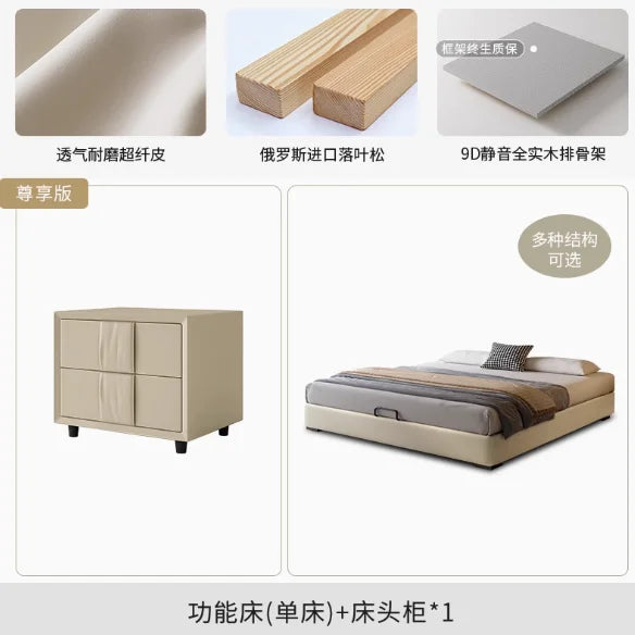Double Queen Size Multifunctional Aesthetic Bed Nightstands Perfect Elegant Bedroom Decoration Cama Casal Home Accessories