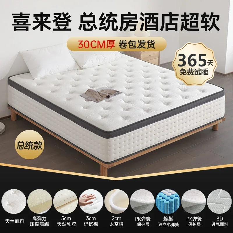 King Size Modern Mattress Soft Double Latex Luxury Designer Mattress Queen Bedroom Colchon Matrimonial Bedroom Furniture