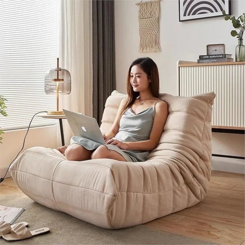 MOMO Caterpillar Lazy Sofa 90cm Width Tatami Mat Single Person Bedroom Balcony Ins Sofa Foam Filling for Lie And Sleep