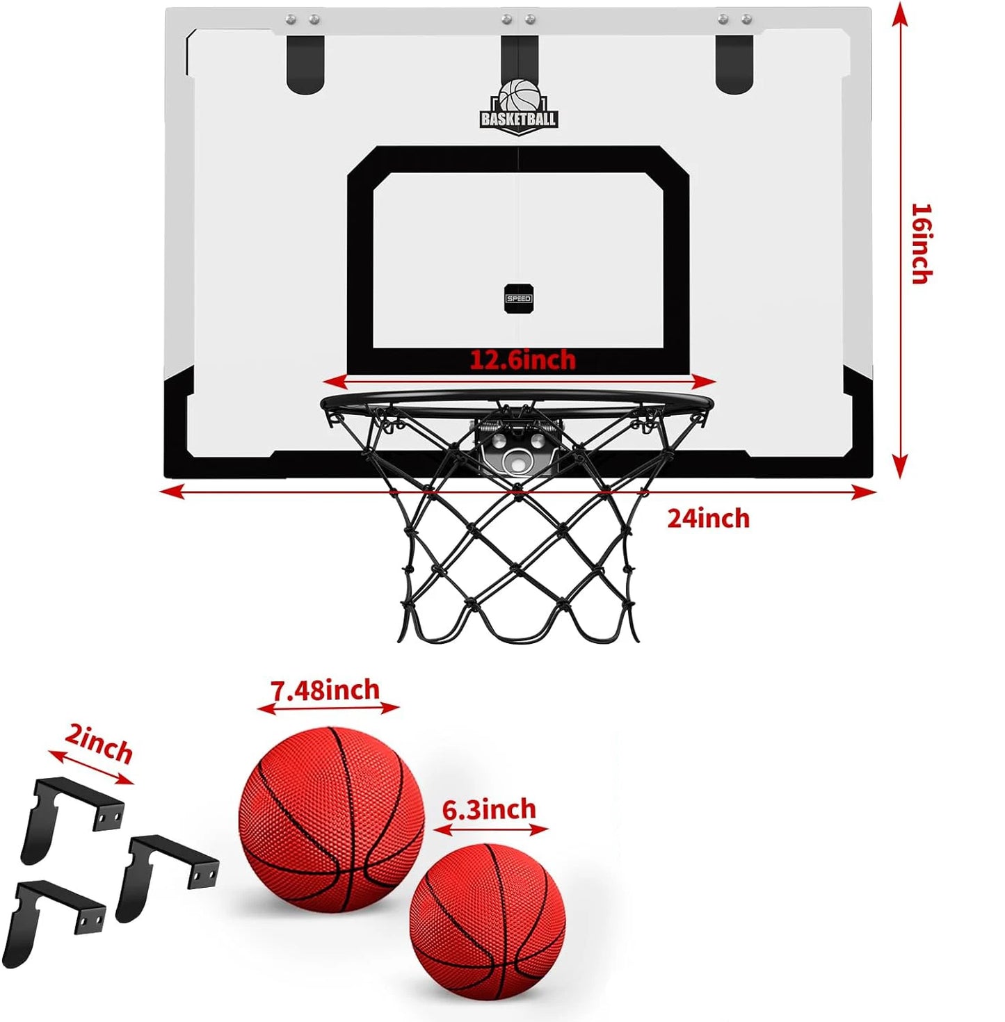 Indoor Basketball Hoop Set for Adults,Family Basketball Game for Door & Wall,Gift for Teens, and Adults,Halloween/Christmas