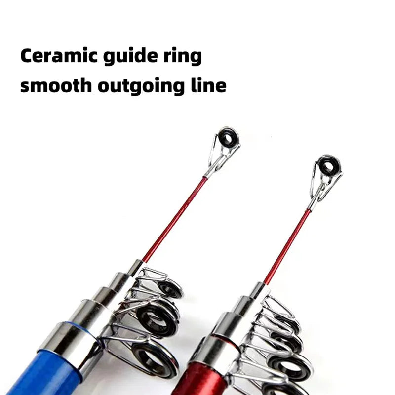 Fishing Pole Set Full Kits With Telescopic Fishing Rod And Spinning Reel Baits Hooks Travel Pole Set Bait, hook, tackle set