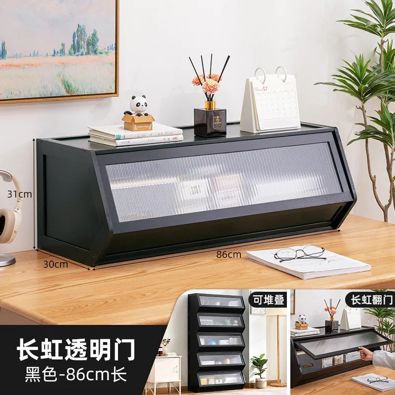 Multi functional stackable storage cabinet with lid, miscellaneous storage box, household storage box, bedside cabinet