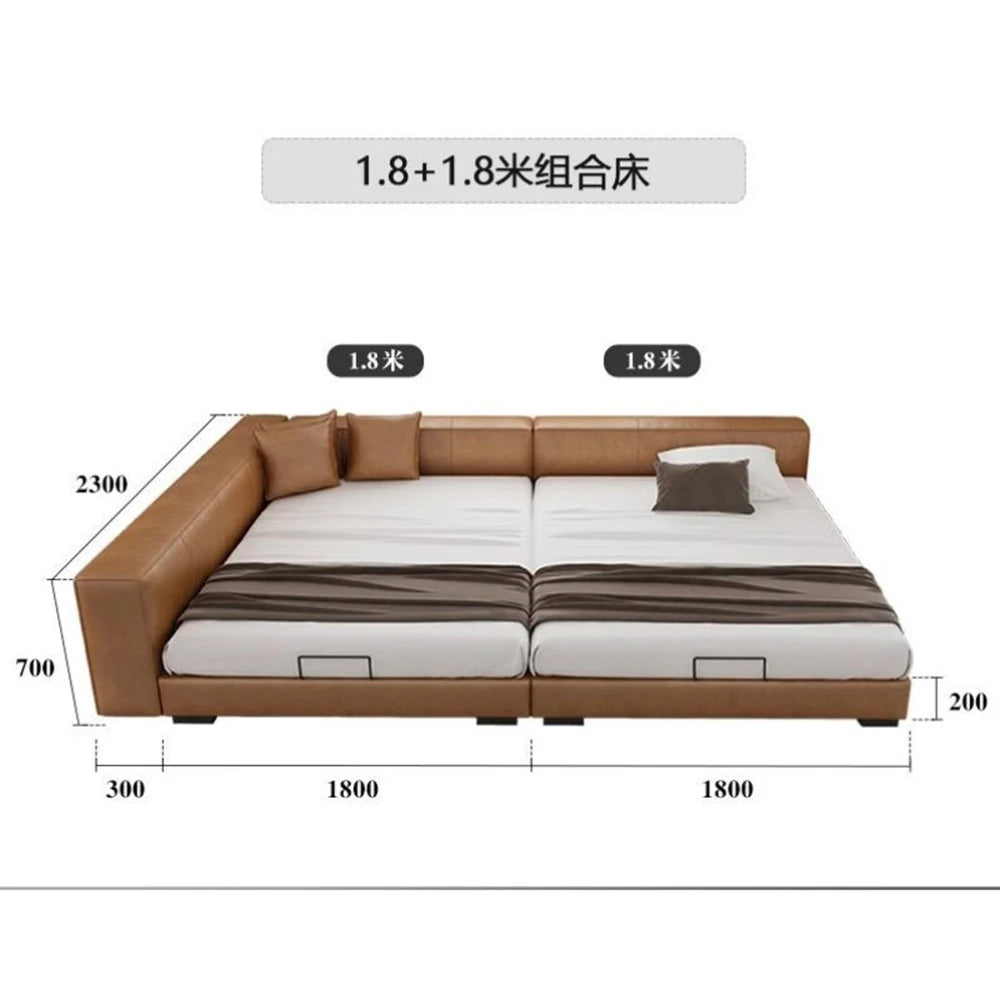 Queen Size Unique Beds Frames Headboard Aesthetic 180x200 Two Persons Beds Child Single Bedroom Cama Matrimonio Furnitures