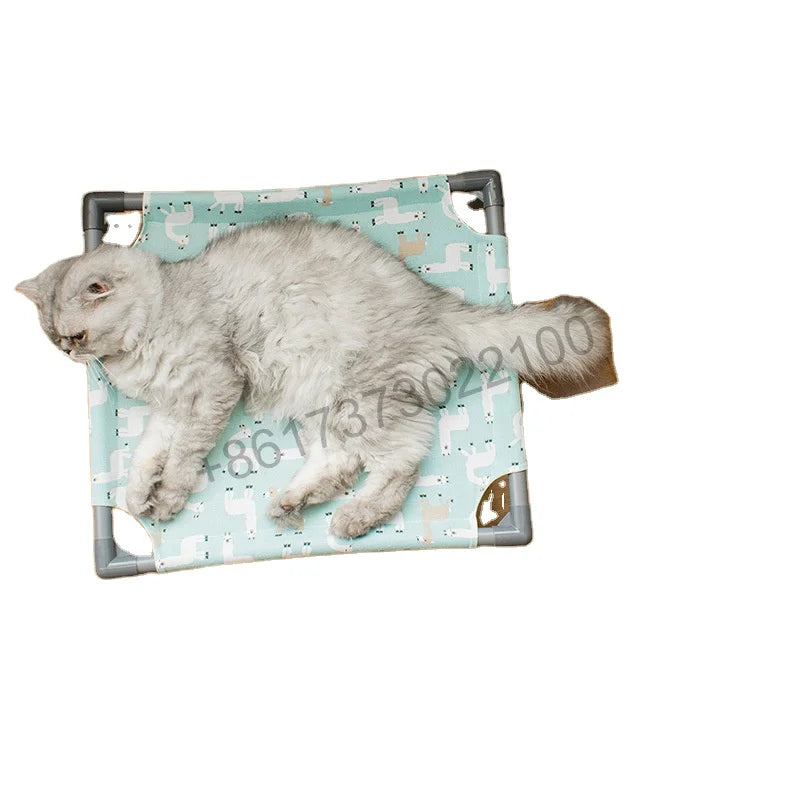 Unique Design Elevated Dog Bed - Cooling Raised Pet Cot For Large Dog Aluminum Frame And Durable Mesh Fabric
