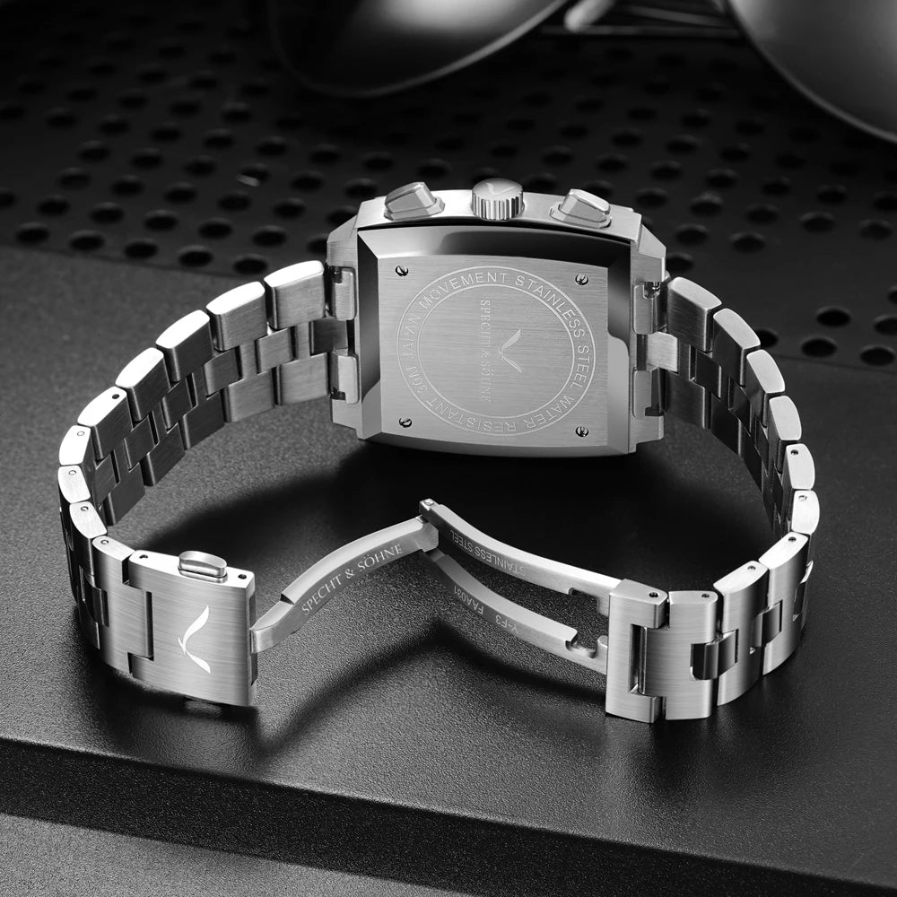 2025 New Arrivals Fashion Luxury Chronograph Sports Watch For Men Stainless Steel Waterproof Quartz Watches Relogio Masculino