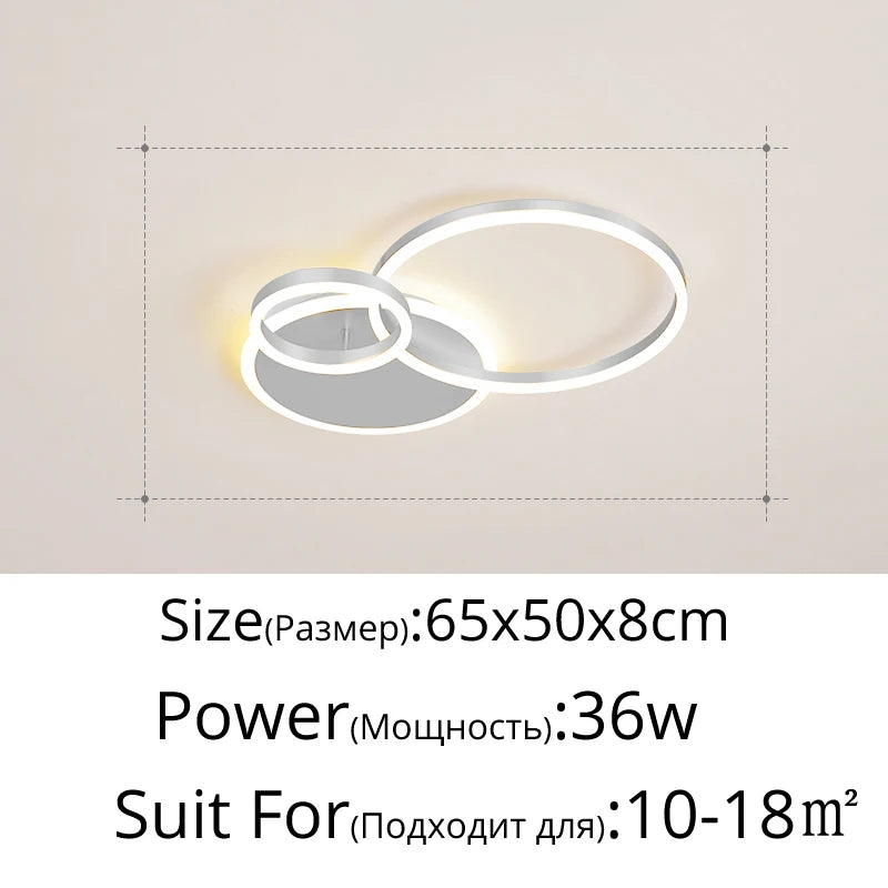 Modern LED Ceiling Chandelier Lighting For Living Study Room Bedroom Dimmable Home Gold Black Indoor Lighting decoration Lamps
