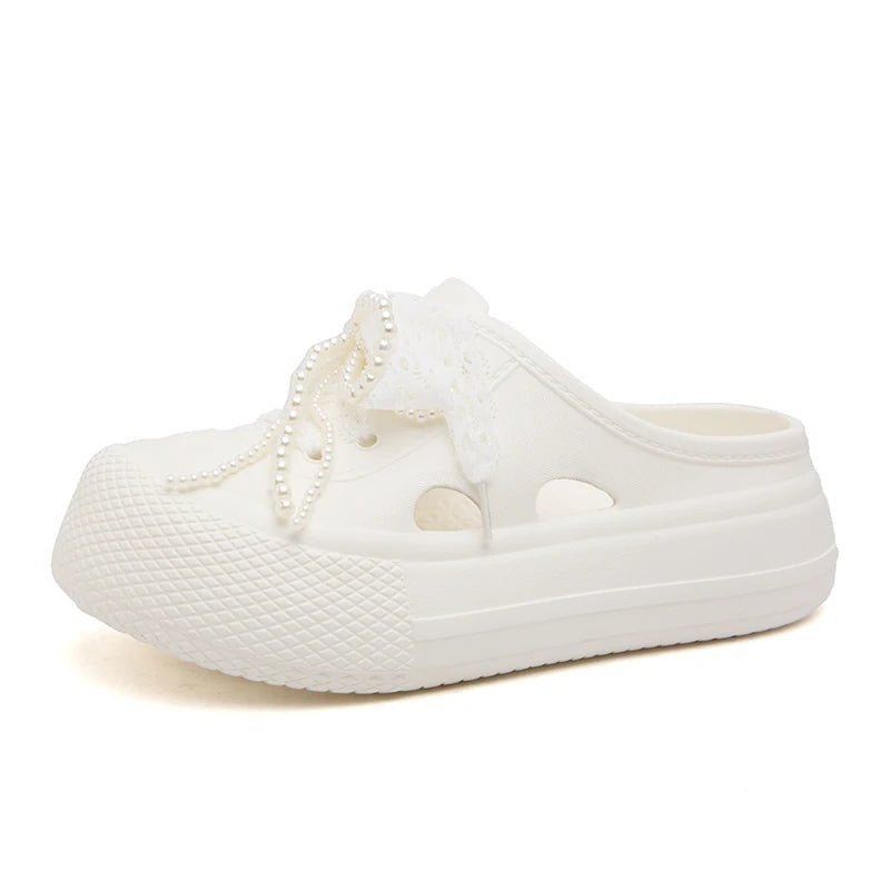 Women's Closed-Toe Slippers Outdoor Breathable Non-Slip Casual Summer New Lightweight Breathable Comfortable Lazy Slip-On