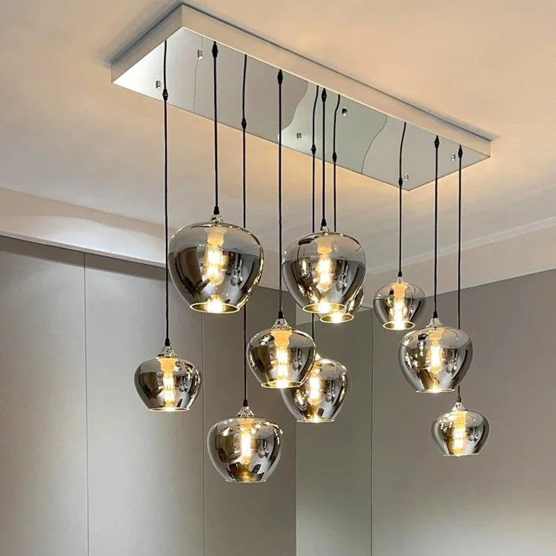 Home decoration chandelier dining room Pendant lights indoor lighting light fixture Ceiling lamps salon fancy lighting glass
