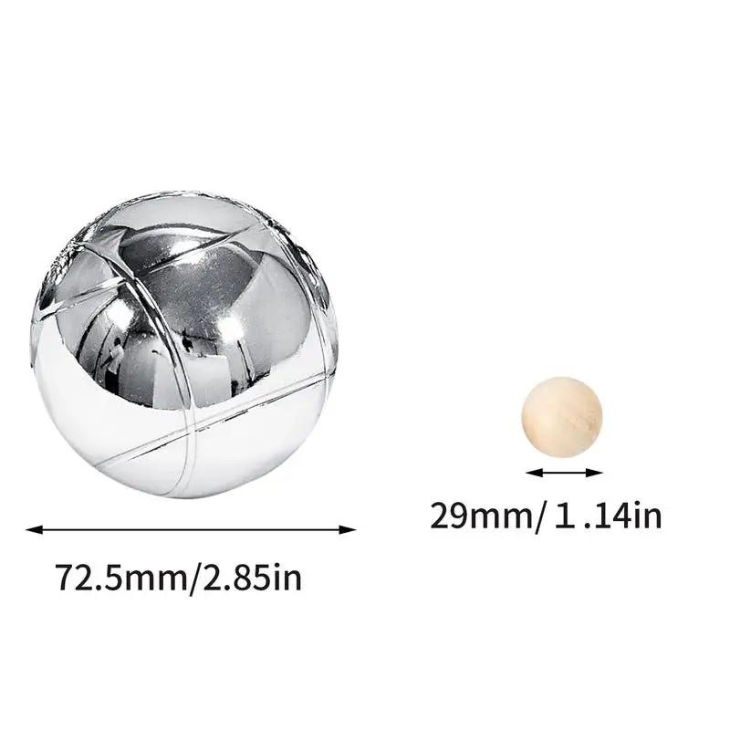 Petanque Game Set Metal Outdoor Bocce Ball Kit Complete Kit Outdoor Recreational Games for Outdoor Picnic Beach Vacation