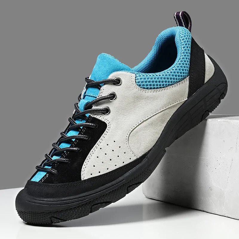 New Fashion Men Trekking Shoes Hiking Designer Casual Comfortable Outdoor Leather High Quality Climbing Breathable Driving Shoes