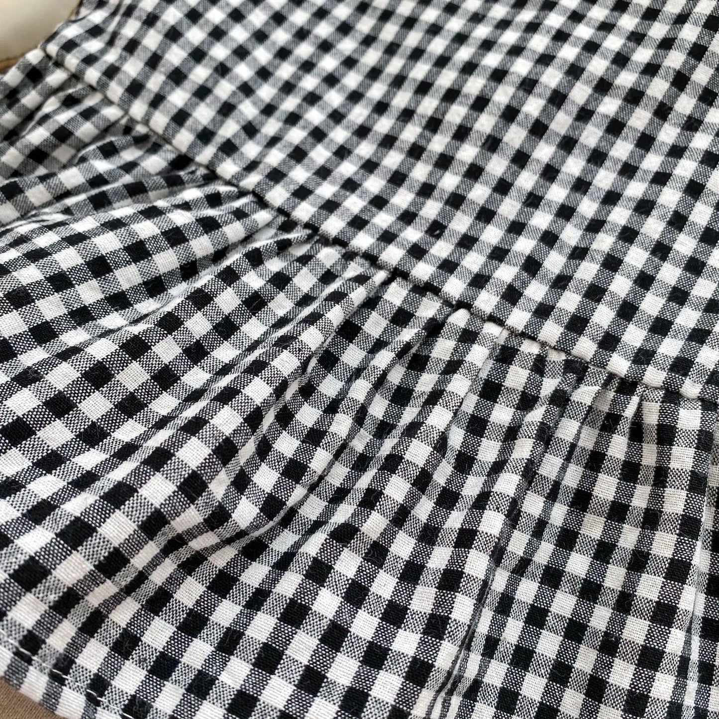 New Summer Baby Girl's Clothing Set Embroidered Floral Tee And Bloomer 2Pcs Suit Toddler Breathable Cotton Linen Plaid Outfit