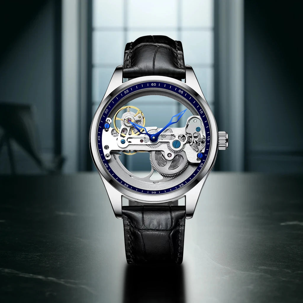 New men's watch with fashionable design, novel, unique, simple, atmospheric, versatile, handsome, trendy men's mechanical watch