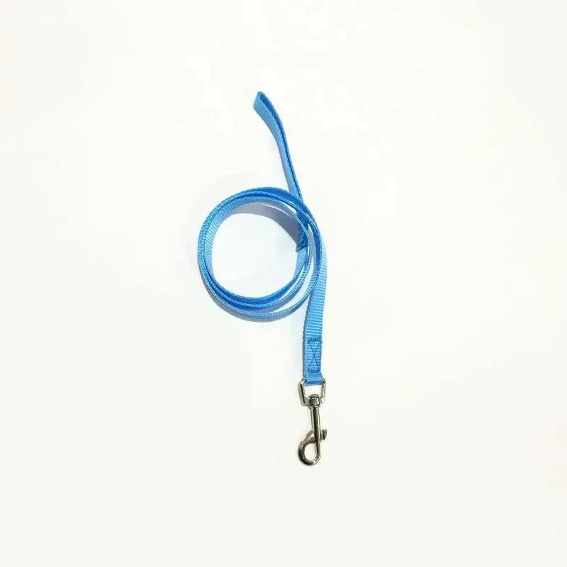 Pet Dog Nylon Collar Leash Rope Harness Lead Rope with Alloy Clasp Walking Training Leash Strap 1.5m Long Rope 7 Color