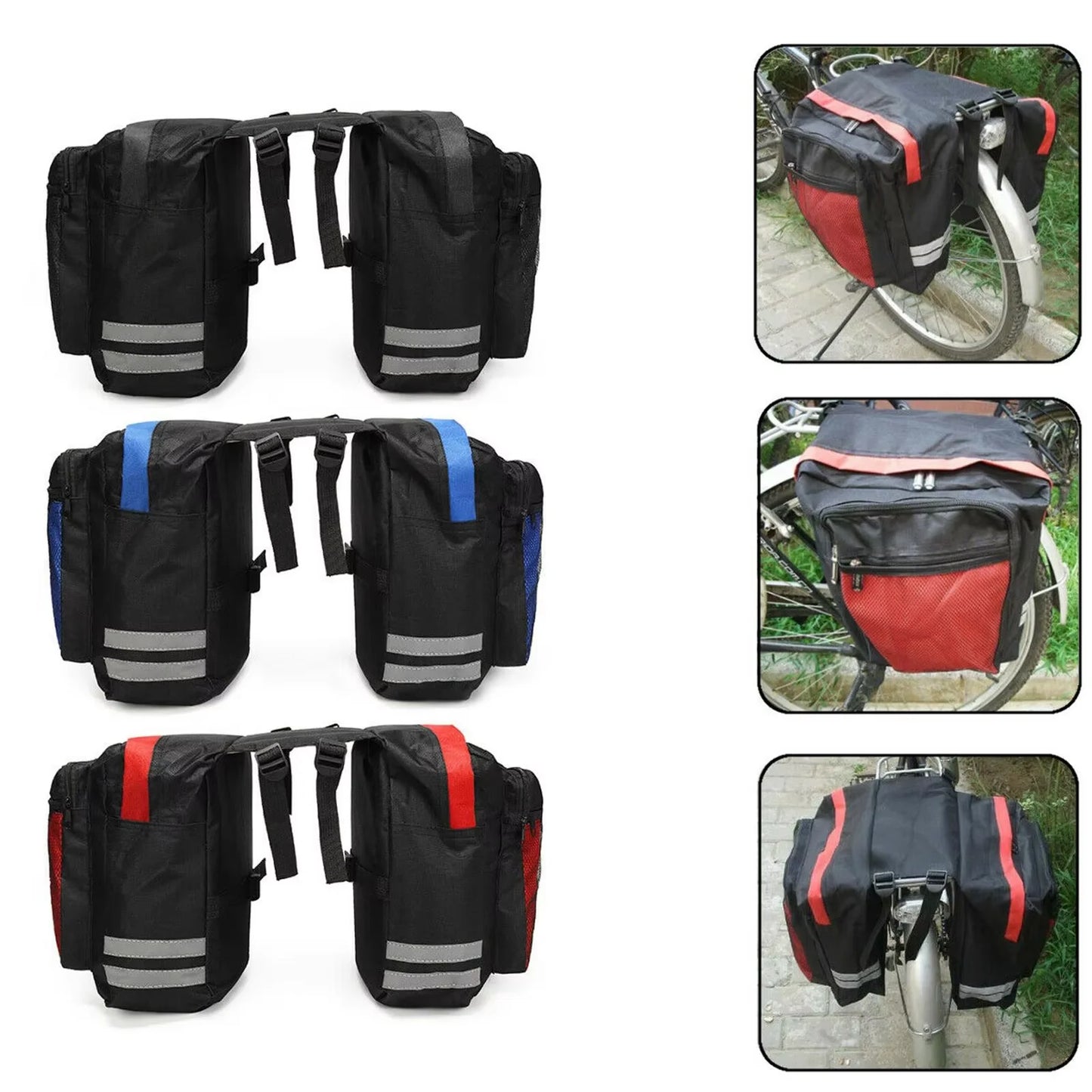 Bicycle transport bag rear luggage rack double-sided, rear seats are high and convenient in capacity, luggage bicycle bag