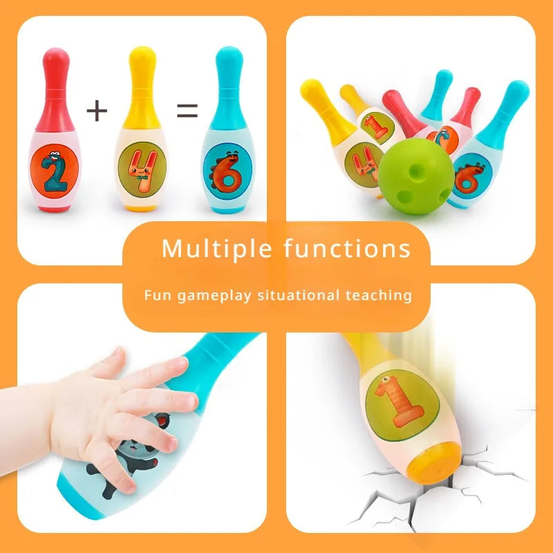 Children's Bowling Stall Toy Indoor Sports Ball Set Outdoor Boy Girl Toy Parent-Child Interactive Games Birthday Gift