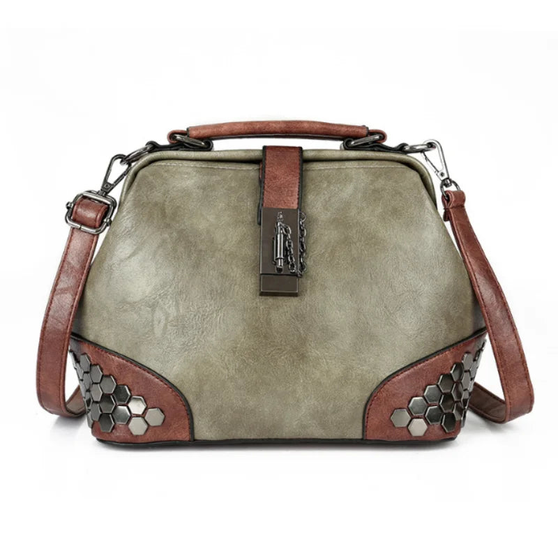 Women's Shoulder Bag Women's Handbag Fashion Purse Vintage Leather Bag Large Capacity Handbag Inclined Shoulder Bag Mom's Bag