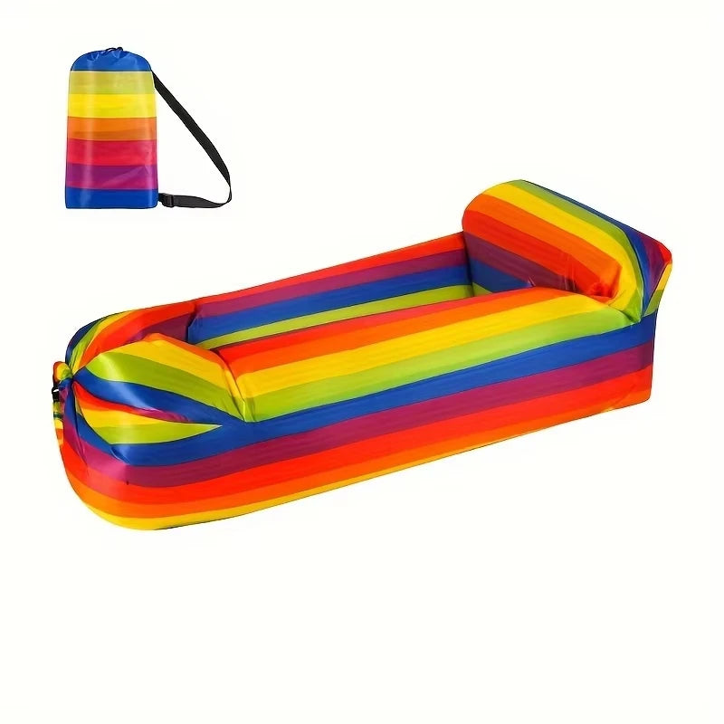 Outdoor Lazy Inflatable Sofa Portable Folding Inflatable Sofa Camping Inflatable Mattress Suitable For Travel Picnic Music Festi