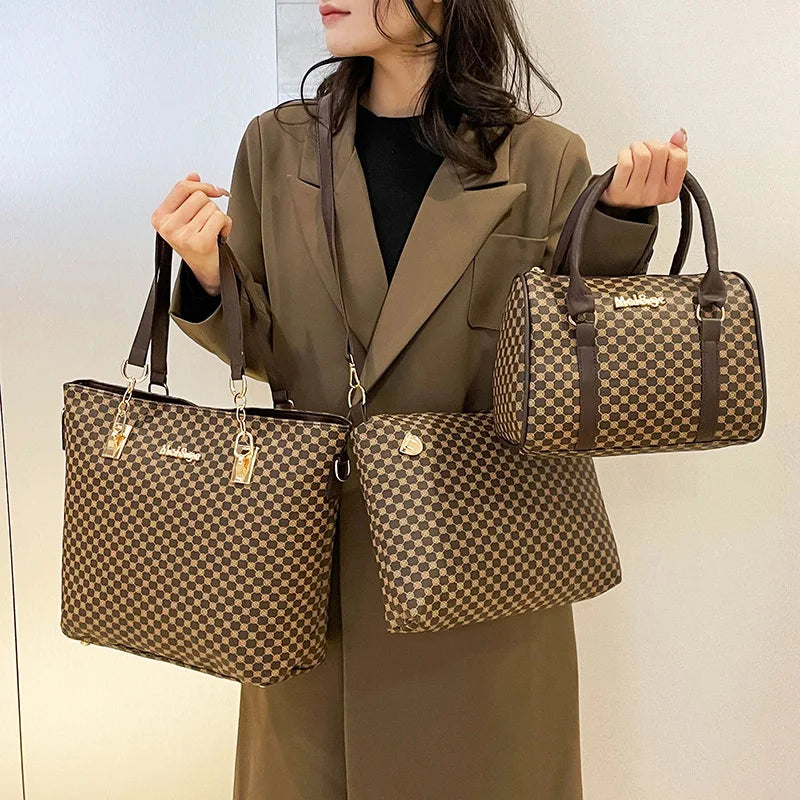 Women's Bag Fashion Six Pieces Set Mother Bag Handbag Shoulder Crossbody Foreign Trade Women's Bag Clutch Bag Purse