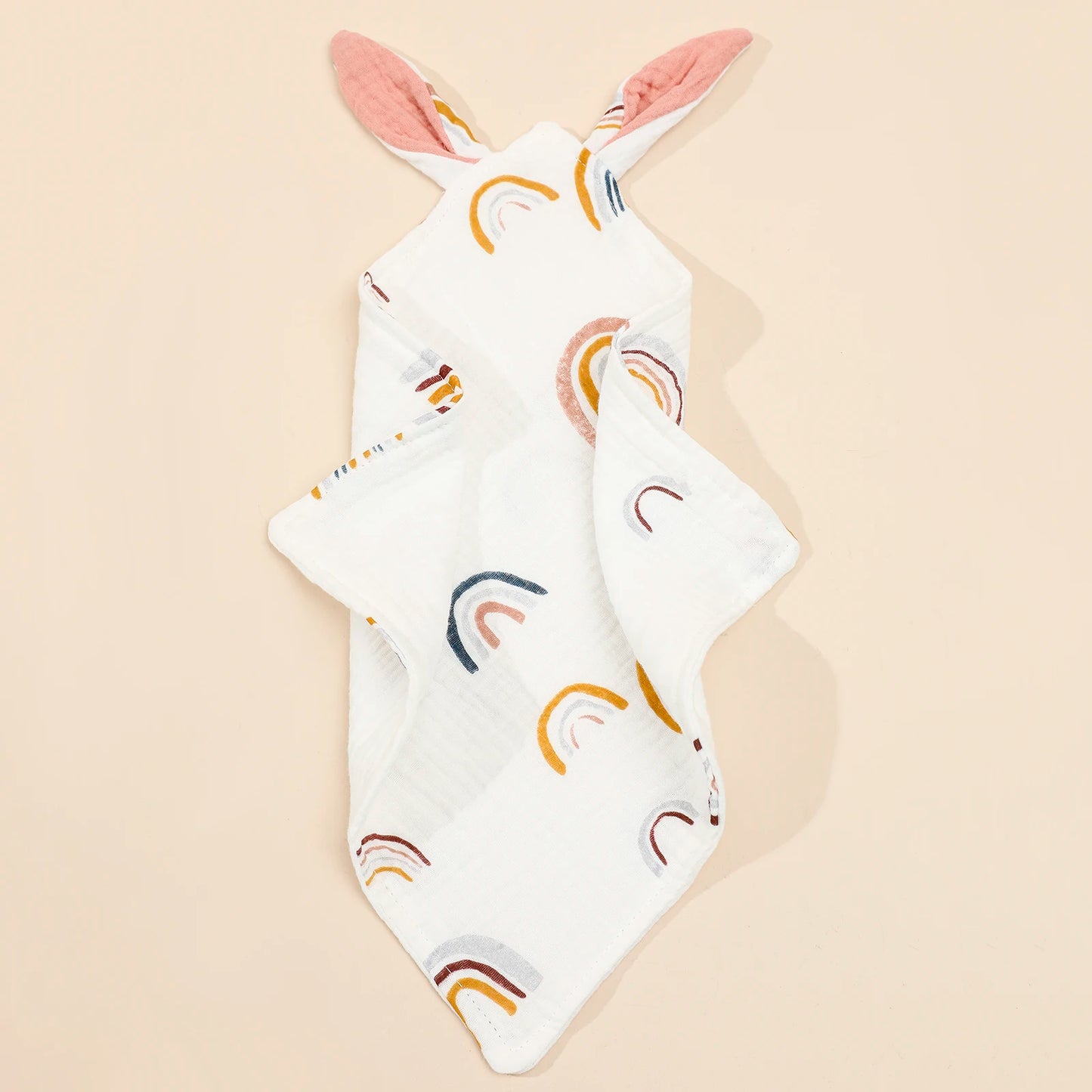 Newborn Baby Rabbite Cotton Muslin Comforter Infant Soft Soothe Appease Towels Princess Sleeping Dolls Blanket Bibs Burp Clothes