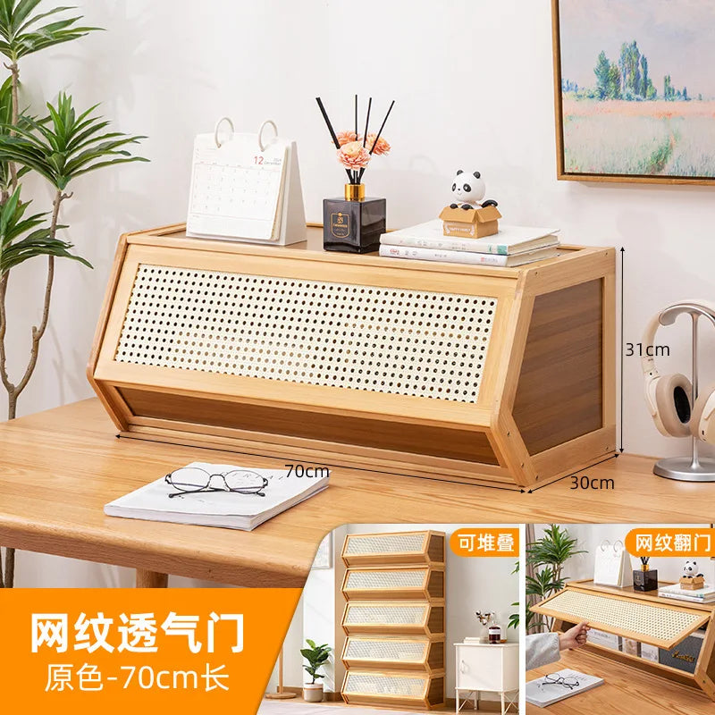Multi functional stackable storage cabinet with lid, miscellaneous storage box, household storage box, bedside cabinet