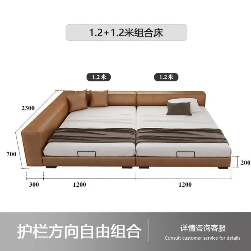 Queen Size Unique Beds Frames Headboard Aesthetic 180x200 Two Persons Beds Child Single Bedroom Cama Matrimonio Furnitures
