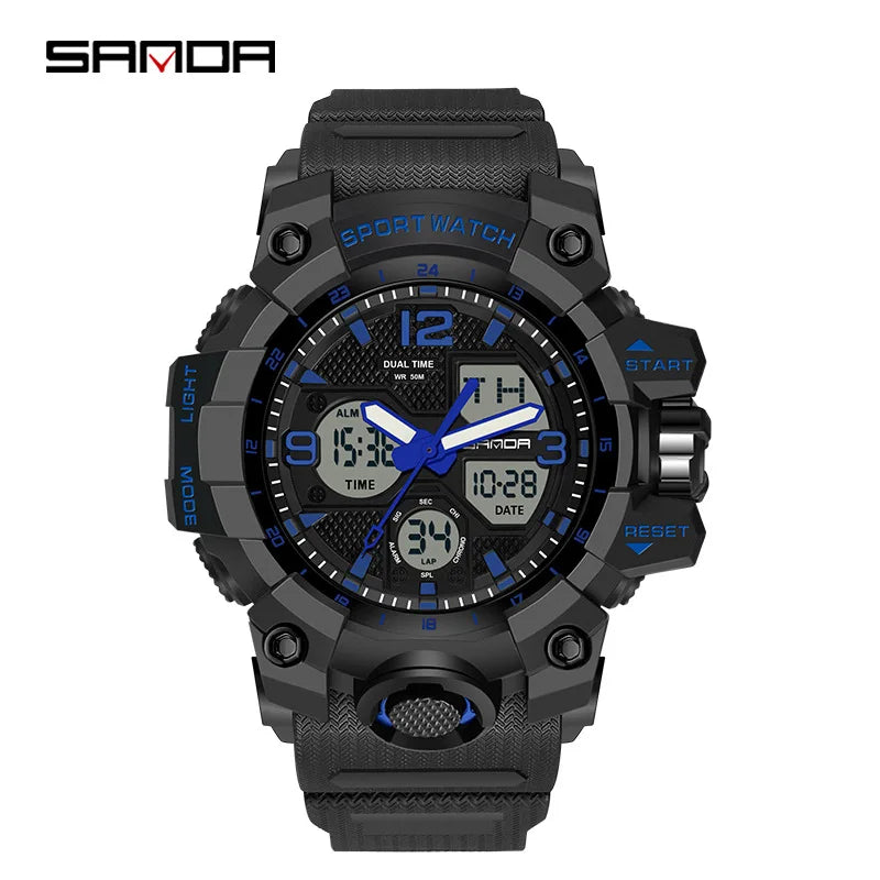 Men's Watches Top Brand Luxury 5ATM Waterproof Sport Military Wristwatch Quartz Watch for Men Clock Relogio Masculino 6024