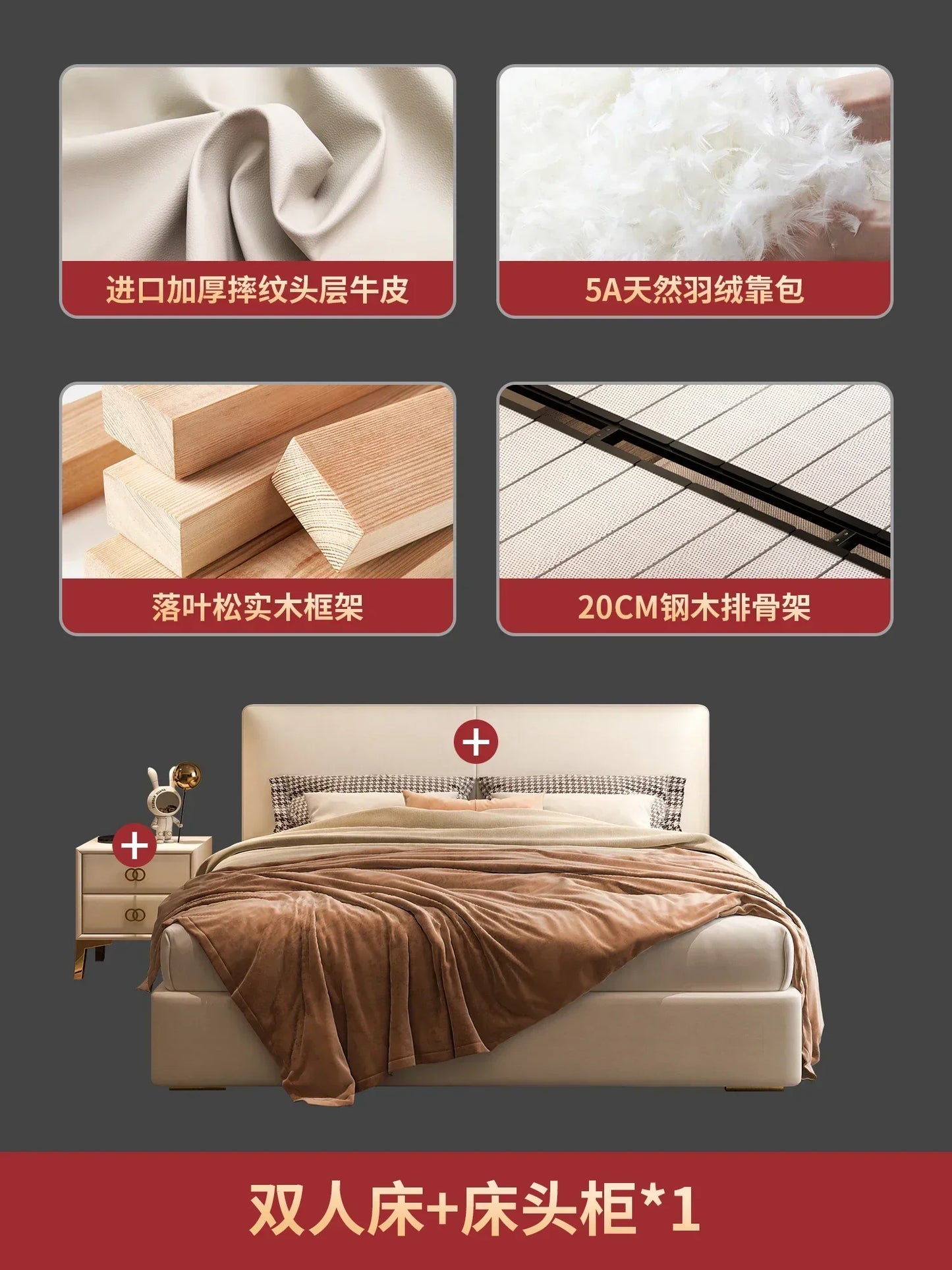 Elegant Nordic Platform Bed Tall Pretty Unique Wood Modern King Bed Bases Bedroom Lit Pliable Camas Queen Size Furniture Home