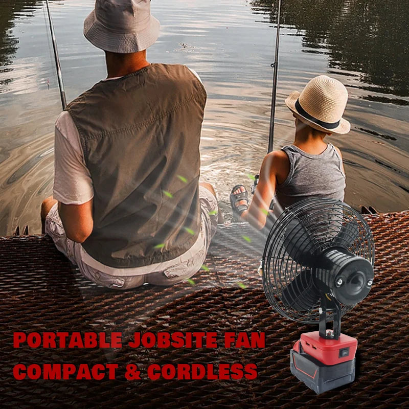 Electric Fan Floor Fan Household Desktop Fan Outdoor Camping Fan For Milwaukee for M18 18V Li-ion Battery 48-11-1835 48-11-1890