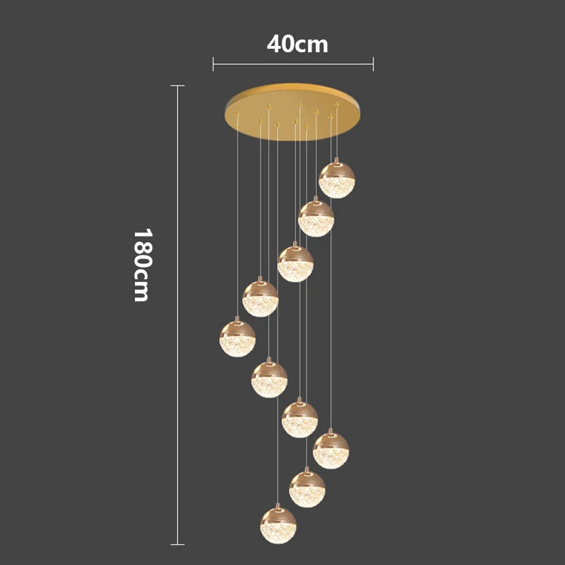 Modern home decor led lights pendant light lamps forstaircase Chandeliers for living room hanging light indoor lighting