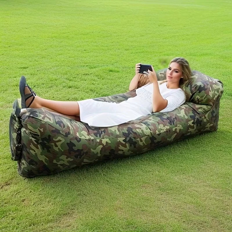 Outdoor Lazy Inflatable Sofa Portable Folding Inflatable Sofa Camping Inflatable Mattress Suitable For Travel Picnic Music Festi