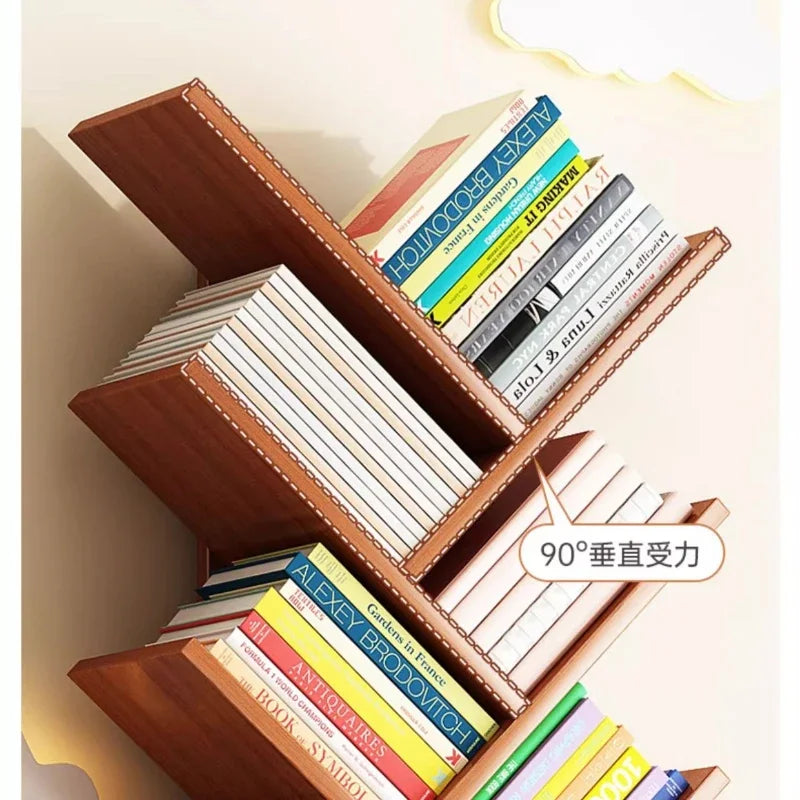 Bookshelf,Floor Standing Storage Rack,Living Room Tree Shaped Bookshelf Against The Wall,Multi-layer Narrow Seam Storage Cabinet