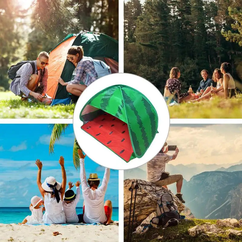 Beach Awning Watermelon Form Tent Camping Tent Waterproof Anti UV Tent Ultralights Pop Up Tent Summer Pet Protection