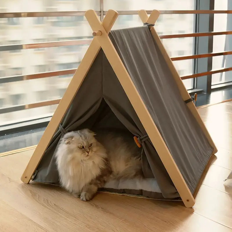 Pet Tent House Cat Bed Portable Dog Cat Universal Teepee Foldable Puppy Kitten Indoor Outdoor Kennels For Pet Tent Animals Bed
