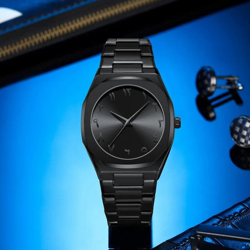 Men Wrist Watches For Male Clock 2025 Top Brand Luxury Stainless Steel Band Black Fashion Men Quartz Watches Dropshipping