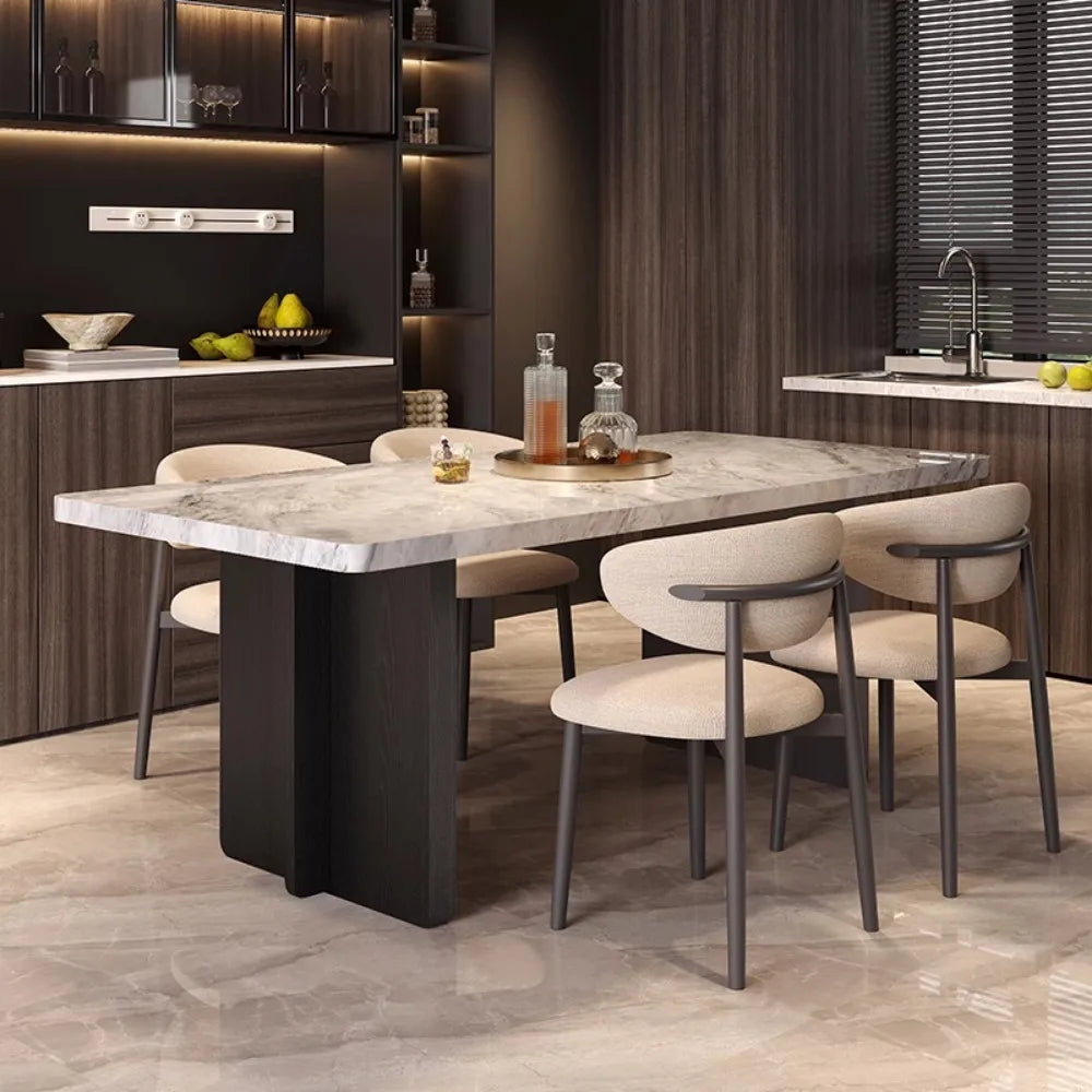 Living Rectangle Dining Table Balcony Italy Luxury Waterproof Dining Table Living Room Minimalist Muebles De Cocina Furnitures