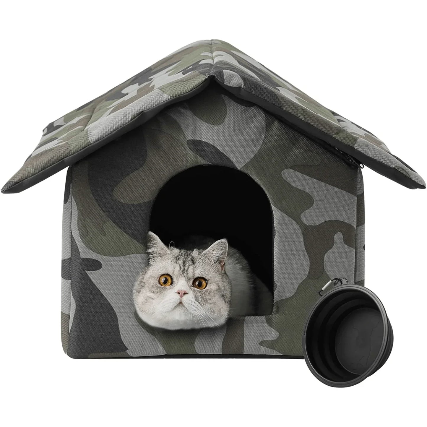 Collapsible Outdoor Cat House Pet Shelter Outdoor Waterproof Cold Windproof Scratch-Resistant Winter Tent Dog Nest Warm House