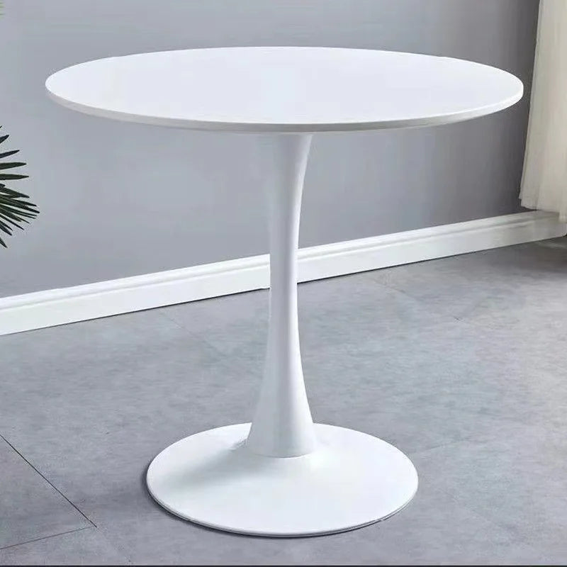 White Tulip Dining Table Balcony Rental Household Small Round Table Tea Table Bedroom Bedside Modern