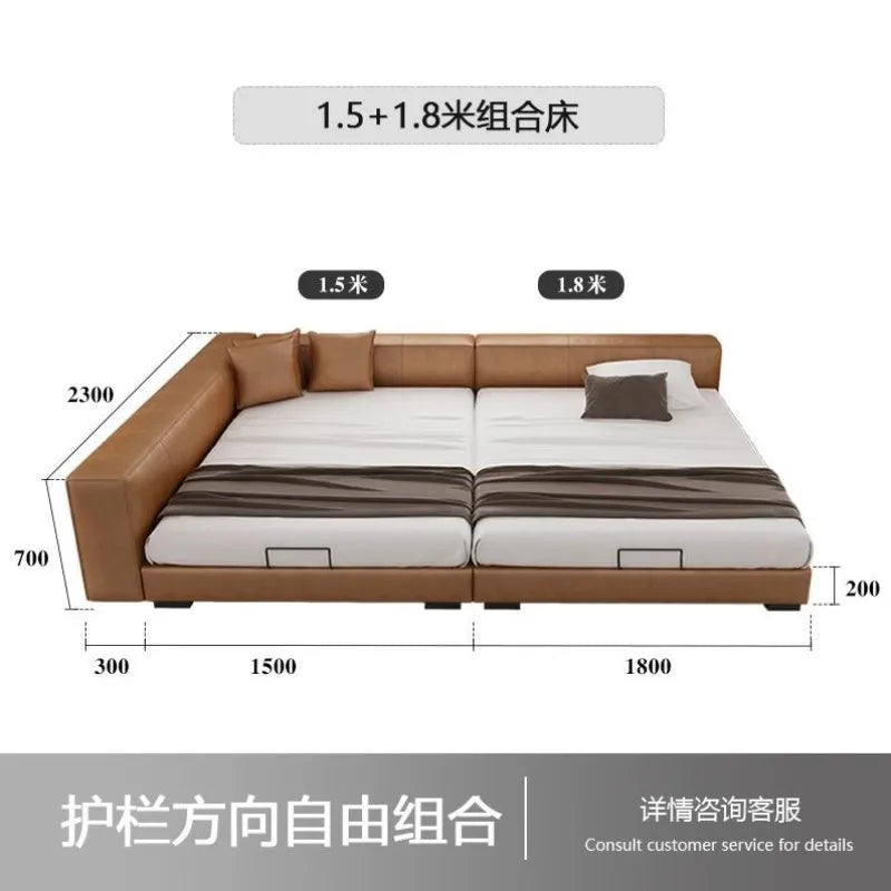 Queen Size Unique Beds Frames Headboard Aesthetic 180x200 Two Persons Beds Child Single Bedroom Cama Matrimonio Furnitures