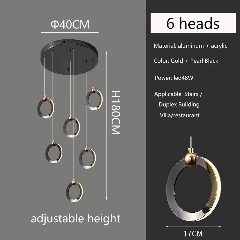 Modern luxury chandelier. Creative design. Suitable for villas, duplexes, hotels, restaurants. Home lighting